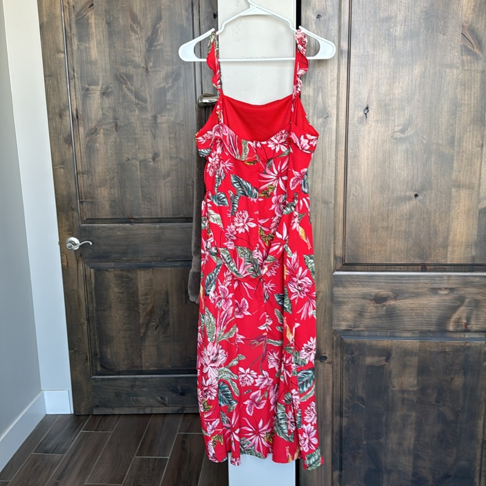 She & Sky floral tank dress midi high low size medium - Picture 3 of 7